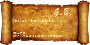 Gelei Bernadett névjegykártya
