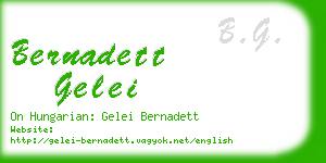 bernadett gelei business card